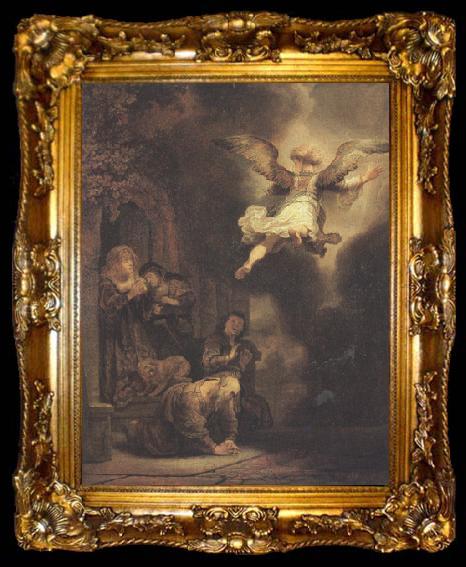 framed  REMBRANDT Harmenszoon van Rijn The angel leaving Tobit and his family (mk33), ta009-2